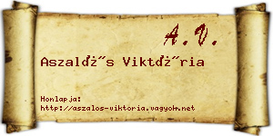 Aszalós Viktória névjegykártya